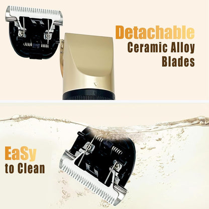 KIKETECH Dog Grooming Clippers Professional - Heavy Duty Dog Clippers with Pet Comb for Trimming Thick Heavy Coat, Low Noise Cordless Pet Shaver for Small & Large Dogs Cats, Pets