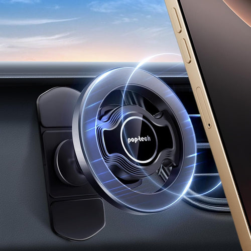 pop-tech for MagSafe Car Mount Dashboard, [Upgrade Adhesive] Universal Magnetic Phone Holder for Car Dash, Strong Magnets Cell Phone Holder Inclined Fit for iPhone 16 Pro Max 15 14 13 12 Series