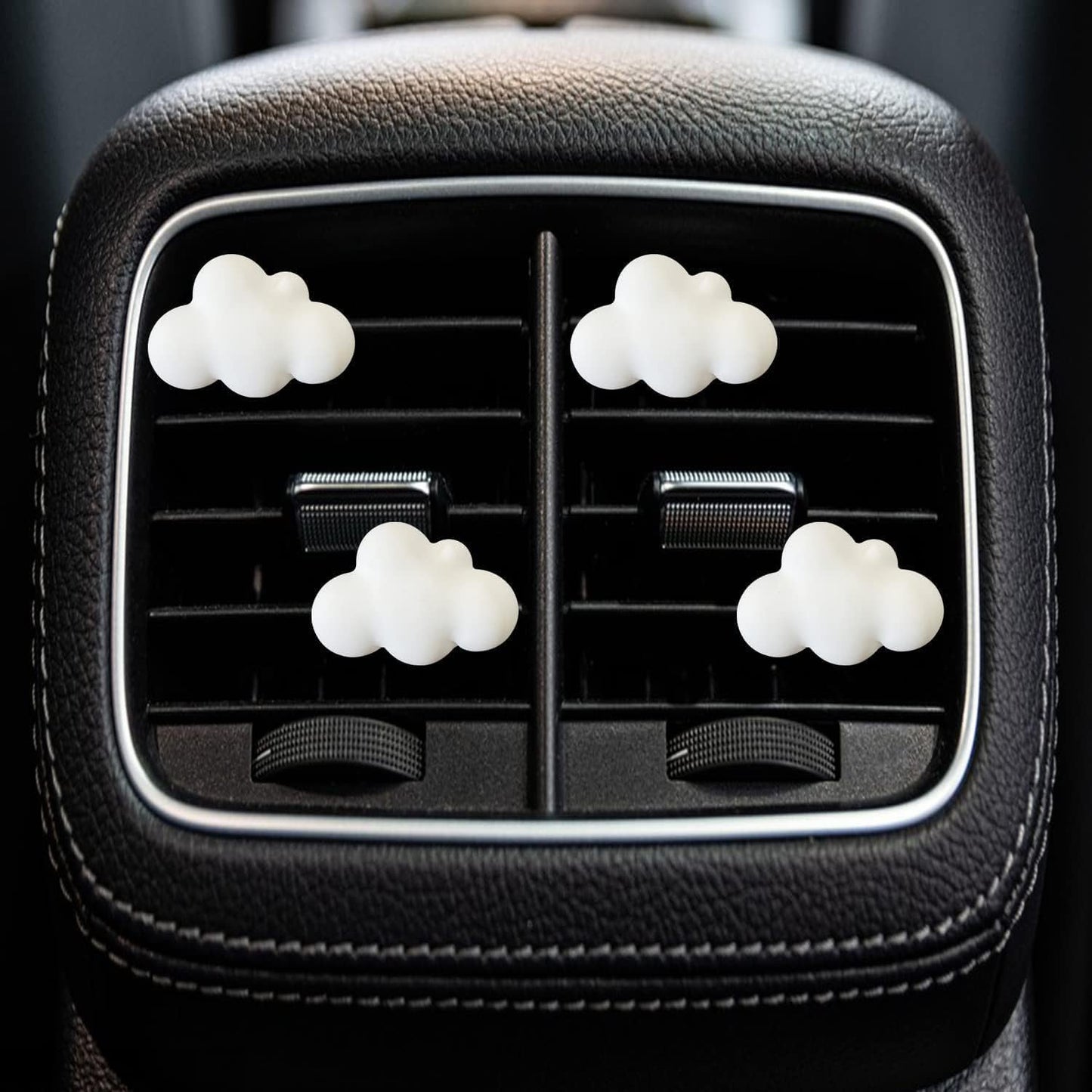 4 Pcs Cloud Air Vent Clips, Cute Cloud Car Unscented Air Fresheners Vents Clips Funny Car Diffuser Vent Clips Car Interior Decor Charm Cute Car Accessories Car Decoration