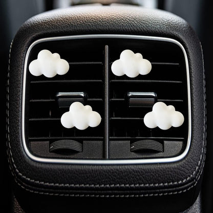 4 Pcs Cloud Air Vent Clips, Cute Cloud Car Unscented Air Fresheners Vents Clips Funny Car Diffuser Vent Clips Car Interior Decor Charm Cute Car Accessories Car Decoration