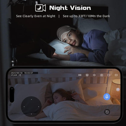 Indoor Security Camera, 5G&2.4G WiFi Security Cameras Indoor for Home Security, Pan/Tilt Baby Monitor/Dog/Pet Camera with Phone App Motion Sensor & Night Vision. TF/CloudStorage (2Pack)