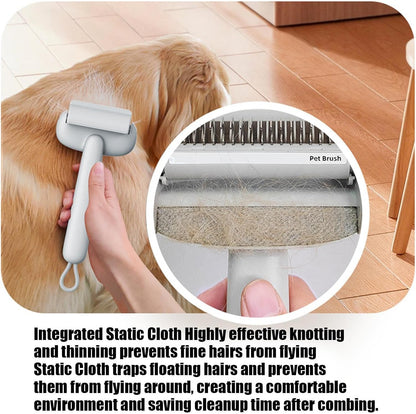 Dematting Comb Dogs, Shedding Brush, Grooming Tool for Mat Detangling, Hair Remover Matted, Pet Care Tools Dogs and Cat 9.45 inches Dog And Cats, Comfortable Grip Design