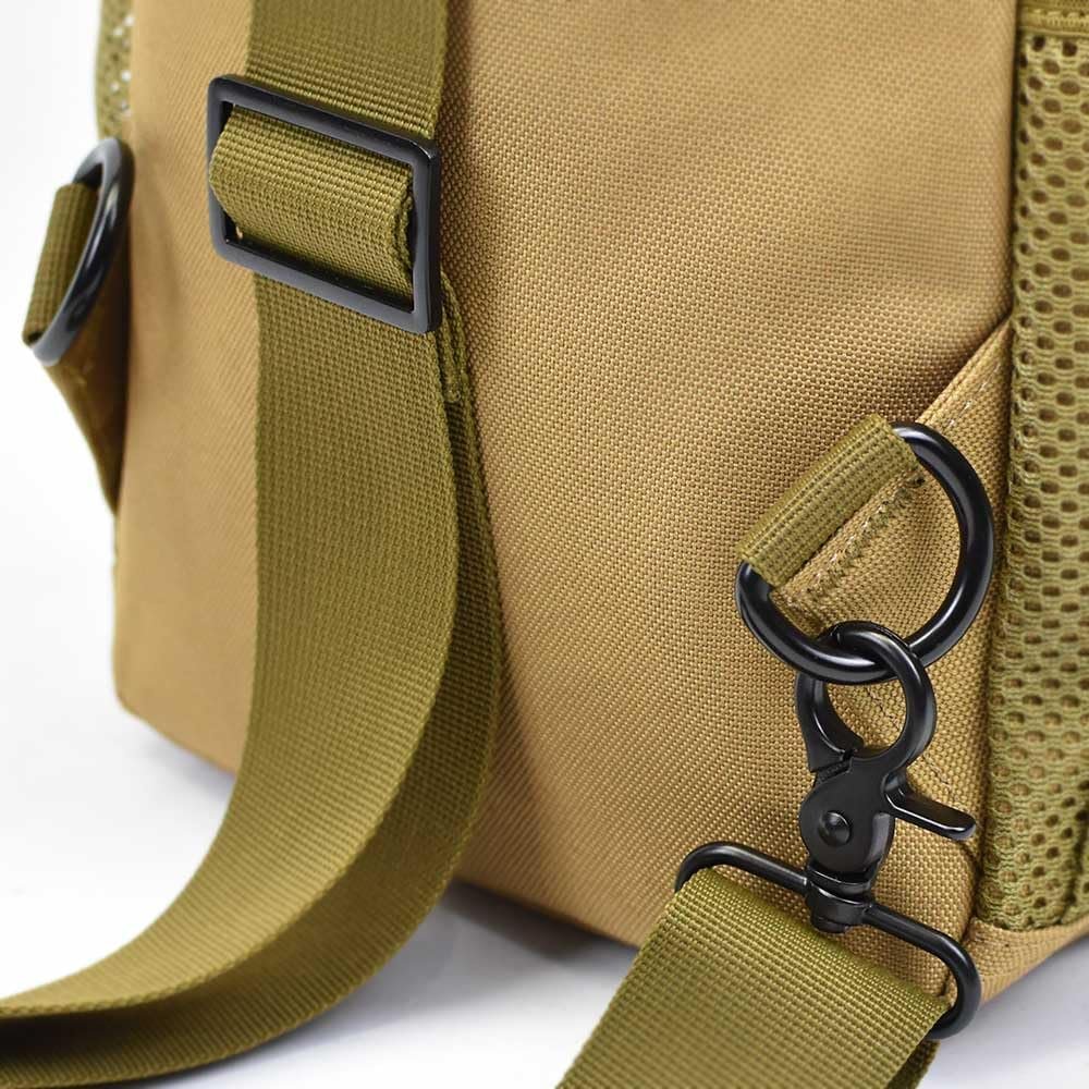 TORCH Sling Bag Single Shoulder Crossbody Backpack Urban Outdoor Sports Military Style MOLLE Travel Pack for EDC Gear V2 Desert, Desert, 10L, Everyday Carry Bag