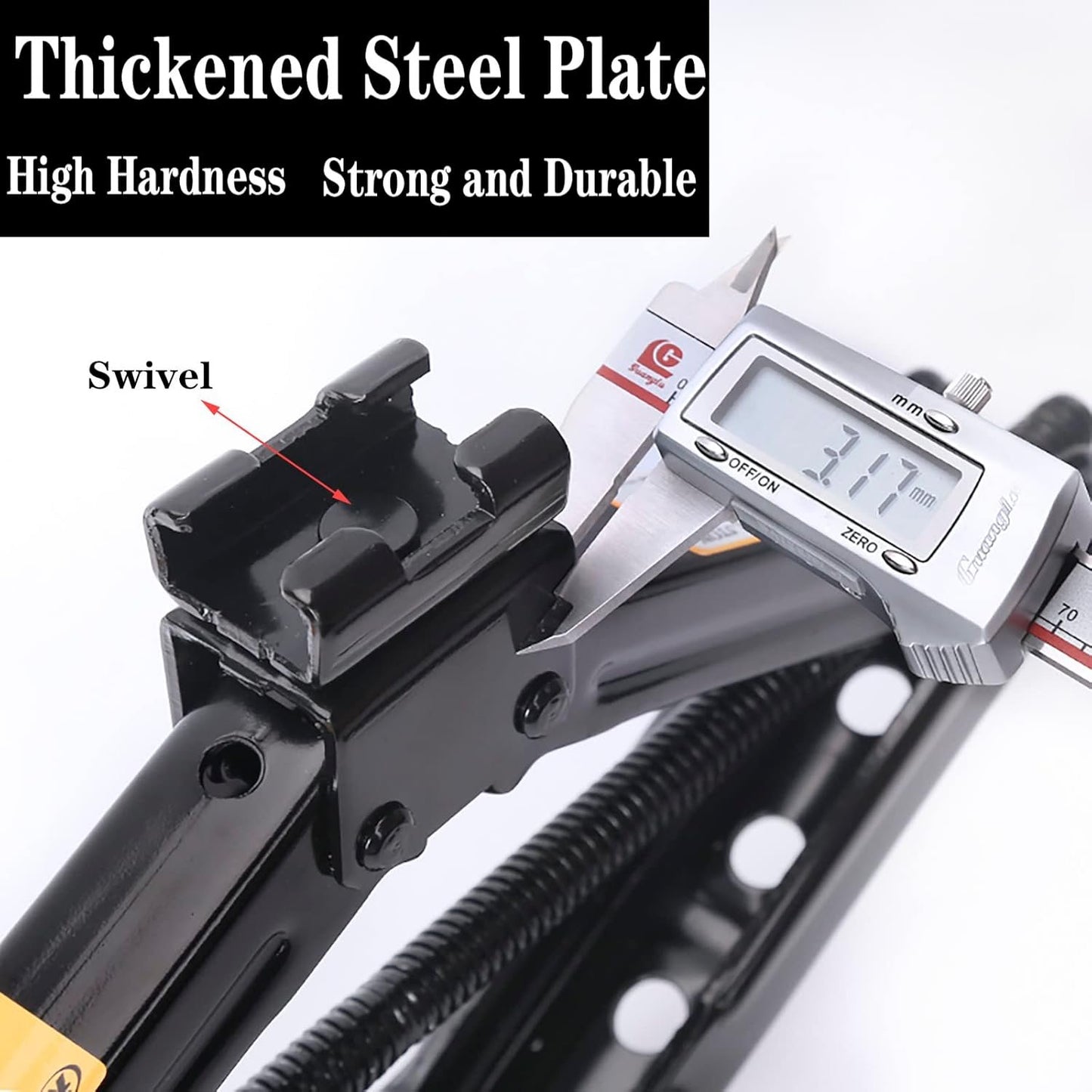 QISF 5PCS Universal Car Jack Emergency Kit, Portable 2Ton/4400LBS Scissor Jack with Lug Wrench and Ratchet Wrench Ideal for Auto SUV Tire Jack Lift Use