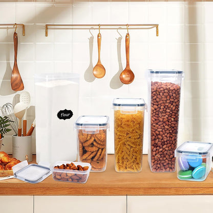 Anshine 30 Pack Airtight Food Storage Containers Set, BPA Free Pantry Storage Containers Kitchen & Cereal Organizer Containers for Food Storage - Labels & Marker