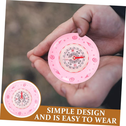 OHPHCALL Outdoor Adventure Companion Compact Mini Compass Plastic Metal Student Hiker's Tool Random Color
