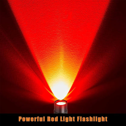 MODOAO Red Light LED Torch, 8 Pack High Power LED Pen Flashlights, Waterproof Handheld Flashlights Pocket Compact Torch with Clip, for Camping, Hiking, Night Vision, Astronomy and Emergency