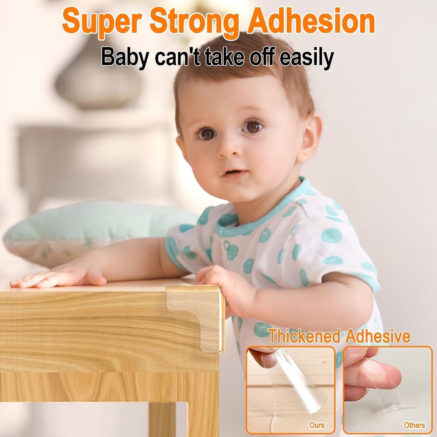 E-PRONSE New Baby Proofing Corner Protector: 12 Pack Extra Large Clear Table Corner Protectors for Corners and Edges