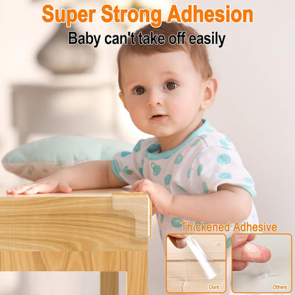 E-PRONSE New Baby Proofing Corner Protector: 12 Pack Extra Large Clear Table Corner Protectors for Corners and Edges