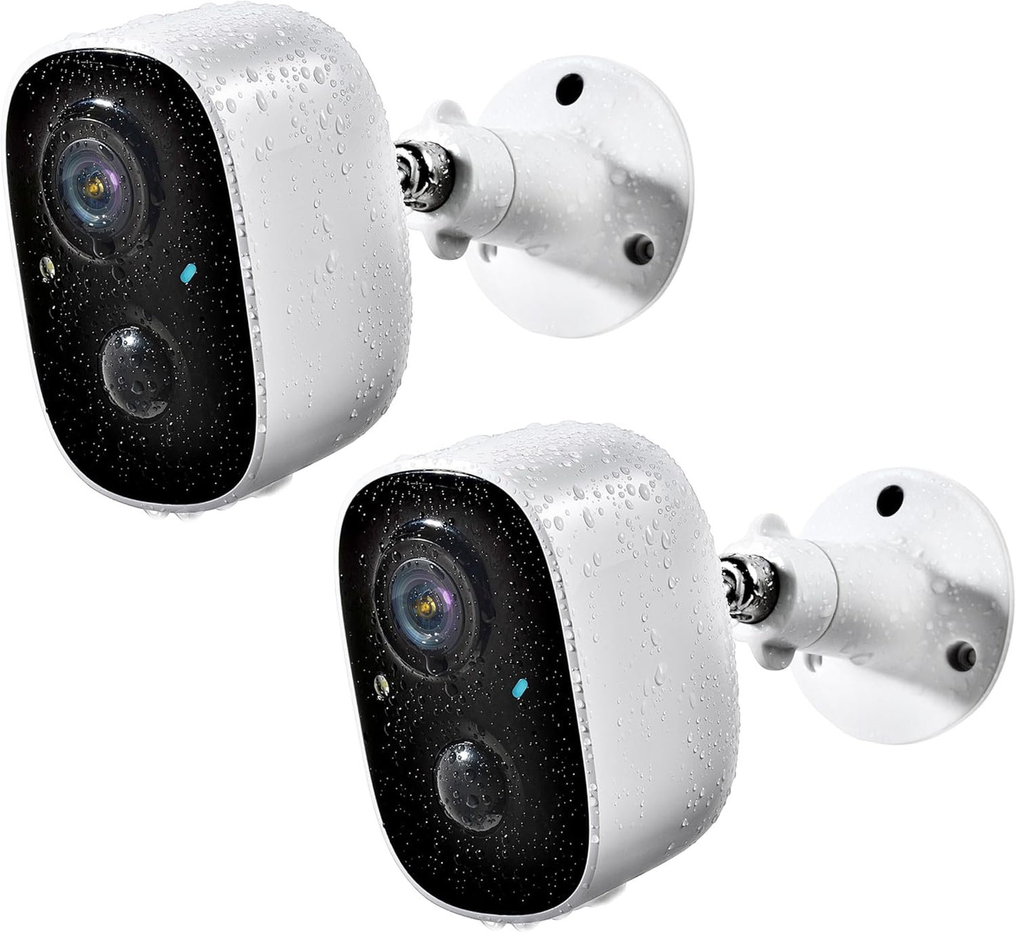 Geekee Security Cameras Wireless Outdoor 2-Way Talk Battery Powered Wi-Fi Cameras for Outside and Indoor 1080P Night Vision AI Motion Detection Siren Alarm IP65 Weatherproof 2-Pack