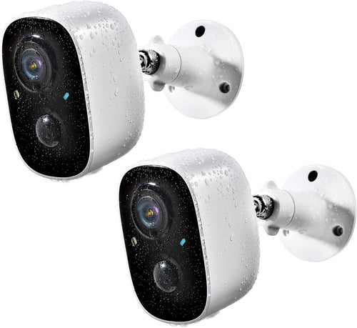 Geekee Security Cameras Wireless Outdoor 2-Way Talk Battery Powered Wi-Fi Cameras for Outside and Indoor 1080P Night Vision AI Motion Detection Siren Alarm IP65 Weatherproof 2-Pack
