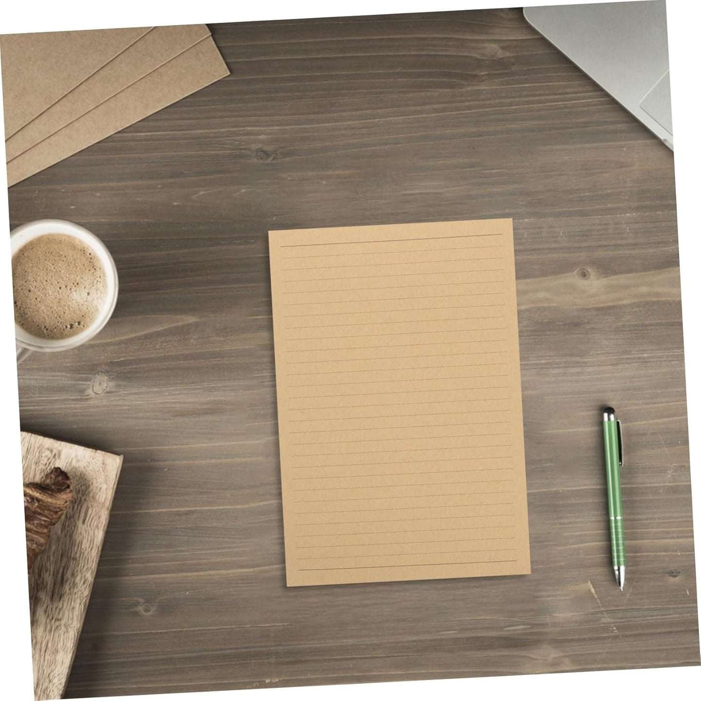 DIYEAH Vintage Stationery Paper 50 Sheets Letter Writing Paper in Kraft for Special Occasions and Handwritten Notes