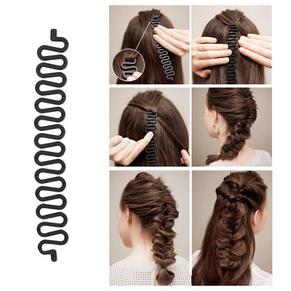 27Pcs Hair Styling Set, Hair Design Styling Tools, DIY Hair Accessories Hair Modelling Tool Kit Magic Fast Spiral Hair Braid Braiding Tool for Women and Girls