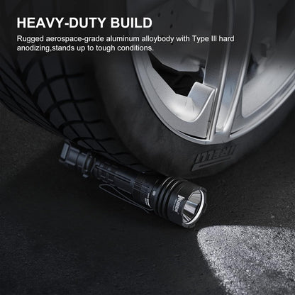 WUBEN T1 Rechargeable Tactical Flashlight 2000 Lumens, Super Bright LED Flashlights with Tactical Mode and Outdoor Mode, IP68 Waterproof Flashlights for Tactical Gear, Emergencies, Camping