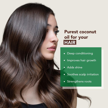 Organic Ha.rvest Extra Virgin Organic Coconut Oil: 100% Pure | For Hair & Skin, Coconut Virgin Oil for Baby Massage, 100% American Certified Organic, Paraben & Sulphate-free, 200ml