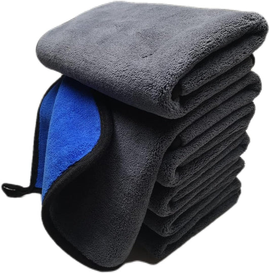Microfiber Towels, Super Absorbent and Quick Drying, 6 Pcs, Lint and Scratch Free, Professional Premium Microfiber Towels, for Auto Detailing Cleaning Cloth, and Household, 30 x 60 CM