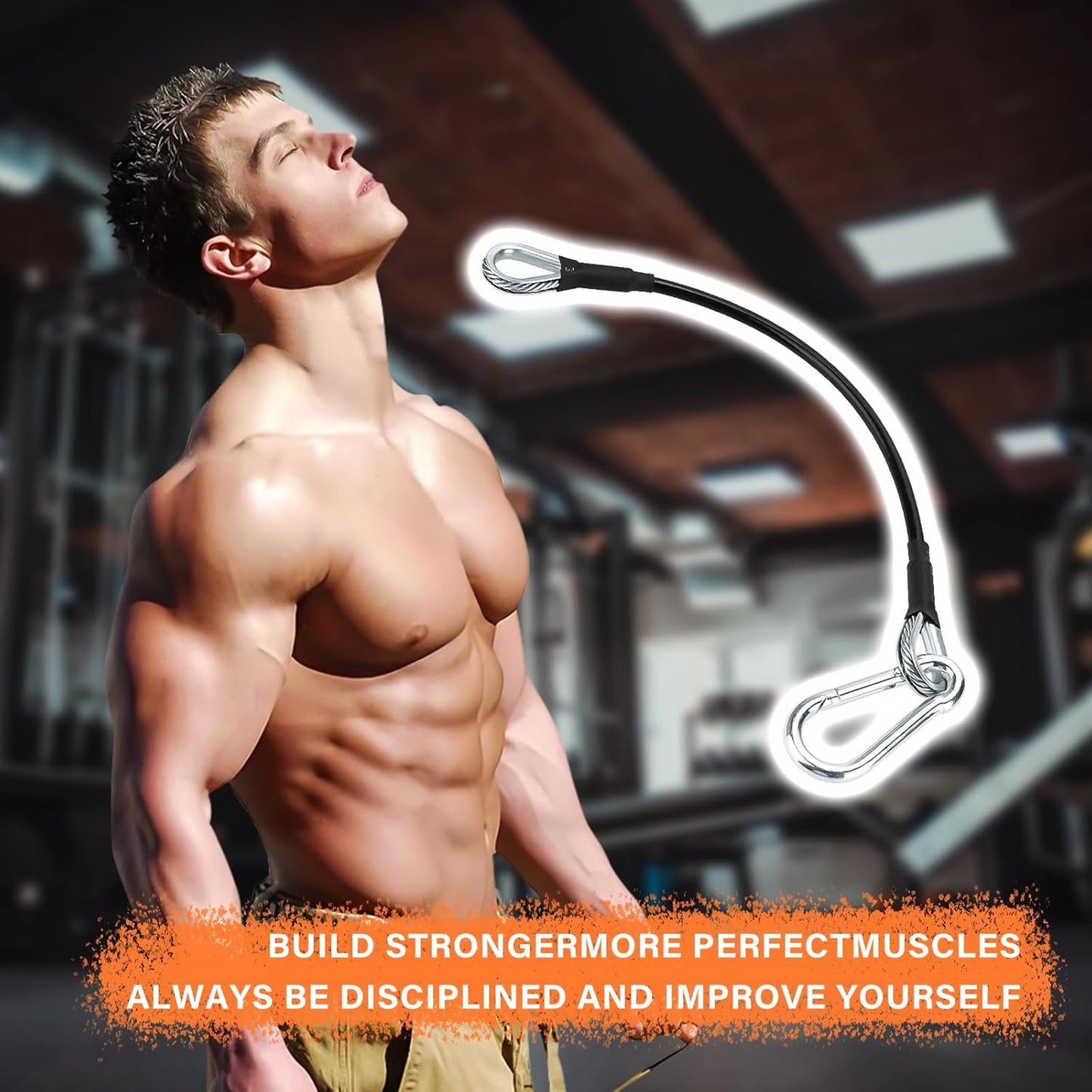 'ArrogantF 10'' Gym Cable Extension Compatible with Bowflex Home Gym Accessories,for LAT/Tricep Pull Down and Leg Extensions Machine'