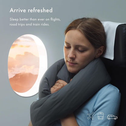 Huzi Infinity Pillow - Home Travel Soft Neck Scarf Support Sleep (Ochre Yellow),12 x 18, (H1267OY)
