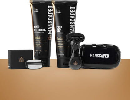 MANSCAPED® The Ultra Smooth Package, Male Hygiene Shaving Bundle, Includes The Crop Shaver® Groin Razor with Replacement Blades, Crop Gel® Ball Shaving Gel, and Crop Exfoliator® Ball Exfoliator