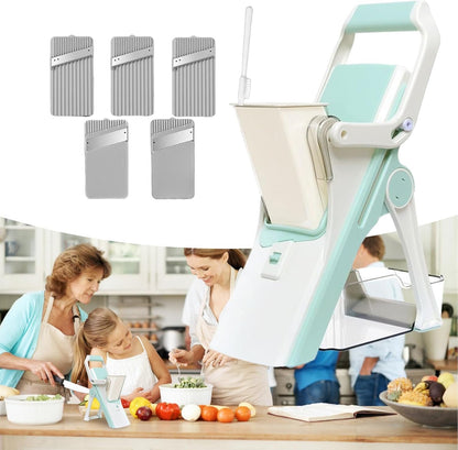 Cucumber Slicer,Food Slicer and Grater - 5-in-1 Adjustable Kitchen Tools for Home Cutting Slicing Cooking Shredding Vegetable Fruit Salad Prep