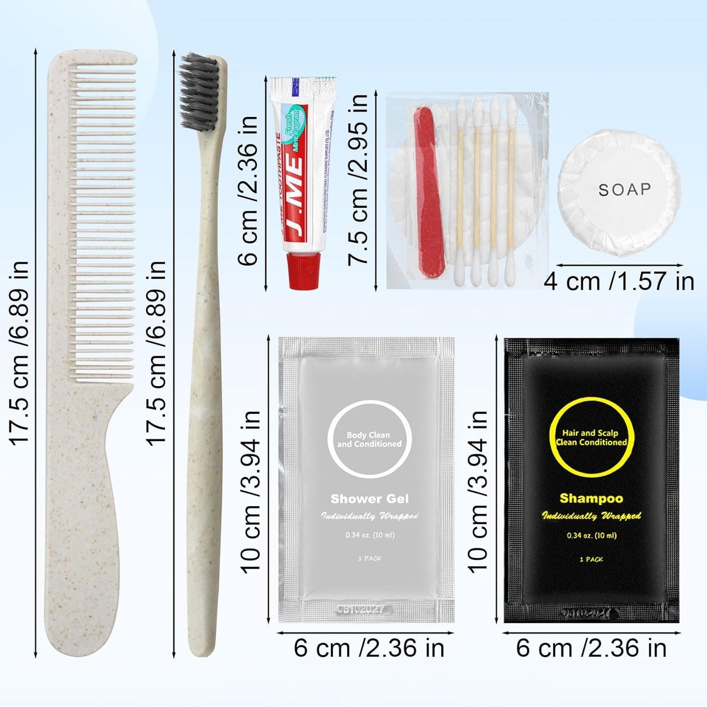 RSQAZQ Toiletry Kits Homeless Personal Hygiene Kits for Homeless Care Package Supplies In Bulk, Disposable Travel Size Essential Women Men Toiletries Set for Hotel, Charity, Camping, Travel (20 Pack)
