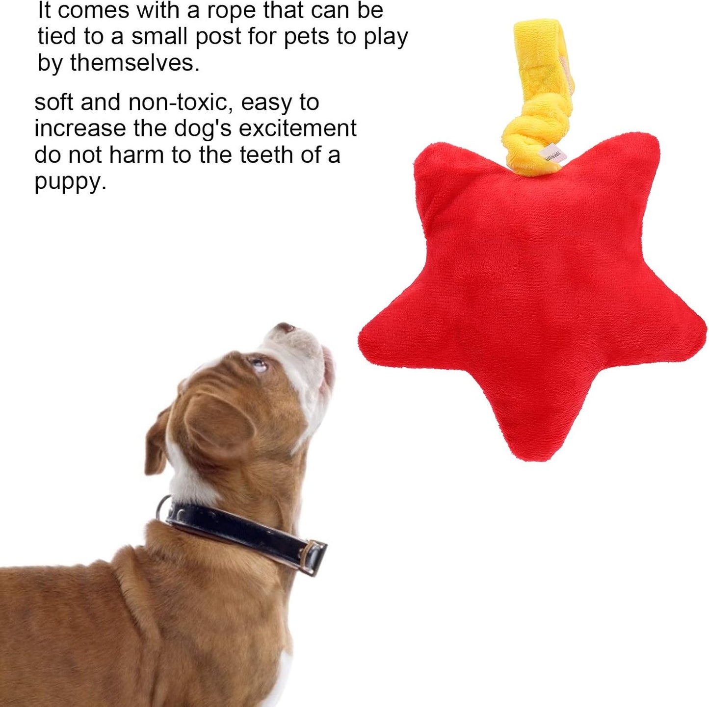 REXVTNS Starfish Pet Chew Toy 3 Pack | Care orale di cotone pluviale morbido per cani/gatti | PET - Amichevole giocattolo mobile da masticare con corda per cuccioli e gattini