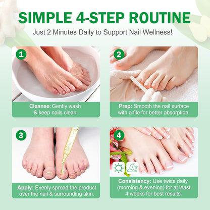 7 Day Nail Fungus Treatment | Natural Plant-Based Nail Repair Oil with Ginger Extract | Strengthens & Nourishes Nails & Cuticles | Repairs Discolouration & Brittleness | Suitable for Hands & Feet | 60mL