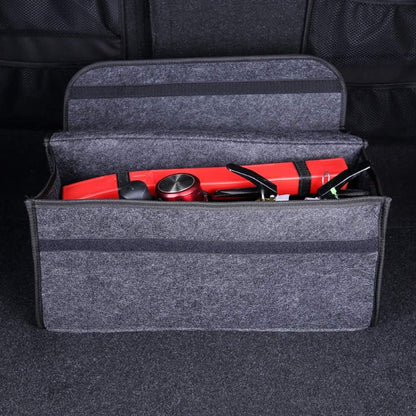 Car Soft Storage Box Trunk Bag Travel Storage Organizer Holder Car Accessories Deep Grey QINQUAN