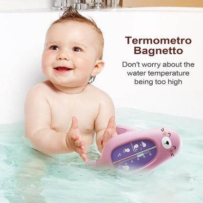 Baby Bath Temperature Toy, Cartoon Bath Temp Measuring Tool, Safety Water Gauge, Toddler Bathtub Thermometer, Fun and Accurate Shower Plaything for Babies, Kids, 5.91x4.02 Inches