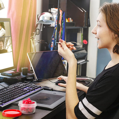 Okllen 40 Pack 10oz Freezer Storage Container Boxes, Plastic Food Container Jar with Airtight Screw Lid, Reusable Small Twist Top Condiment Cup for Snack, Fruit, BAP Free