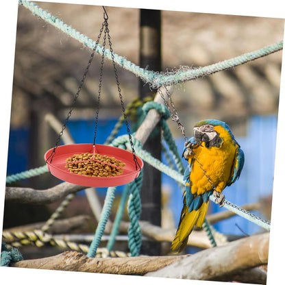 Bird Hanging Feeder with Bath Basin Multi Function Outdoor Bird Feeder Compartmentalized Design for Feeding and Watering Needs Easy to Clean and Durable