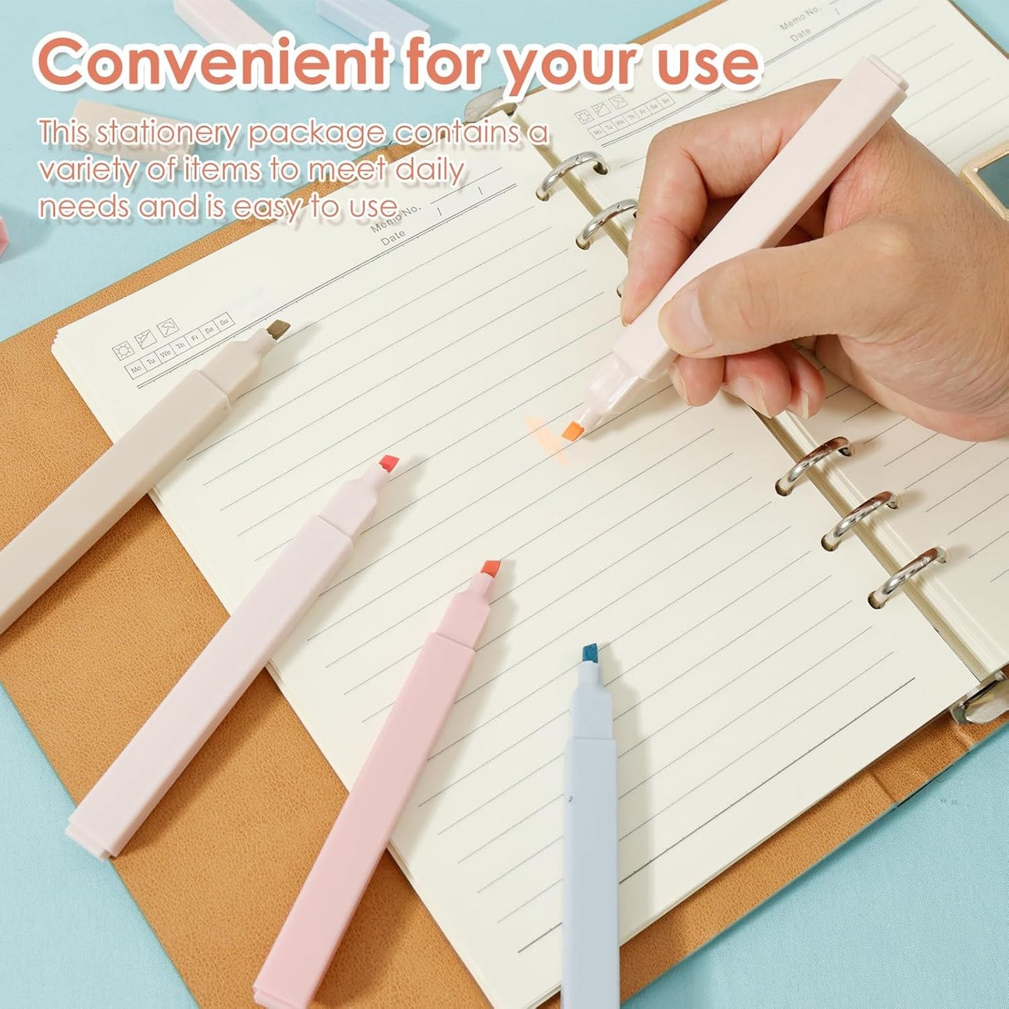 40Pcs Stationery Supplies Set, Multi-Purpose Pencil Case Includes Large Capacity Pen Pouch Bag, Mechanical Pencil, Lead Refill, Gel Ink Pen, Scissors, Ruler, Sharpener for School Supplies (Pink)