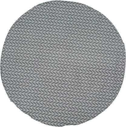 Round Tablecloth, 47/59 in Cotton Linen Fabric Circular Table Cover in Nordic Style Wrinkle-Proof Dust-Proof Shrink-Proof Table Cover for Kitchen Dining Farmhouse Tabletop Decoration (Grey, 100cm)