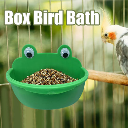 Bird Food Bowl, Parrot Watering Bowl, Splash-Proof Parrot Watering Feeding Dish for Macaw Lovebirds, Parakeet Bathing Container