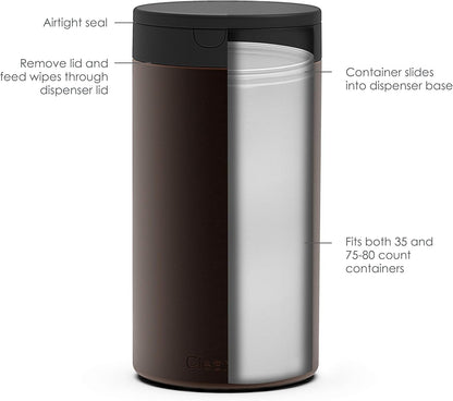 Spectrum Diversified Decorative Refillable Wet Dispenser for Household, Stylish Holder for Cleaning Wipes, Bronze