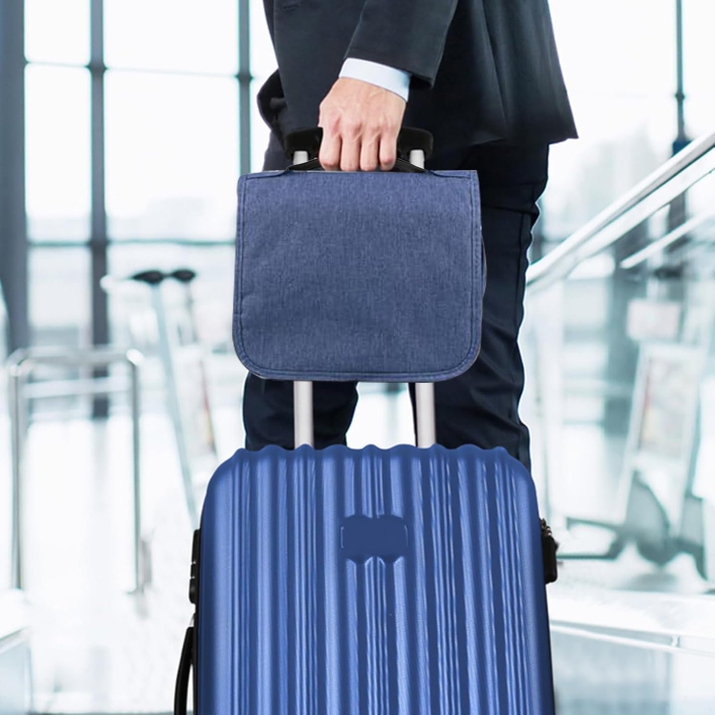 Ostomy Colostomy Travel Bag,Hanging Organizer Bag Accessory Storage Bags Pouch for Ostomy Supplies (Blue)