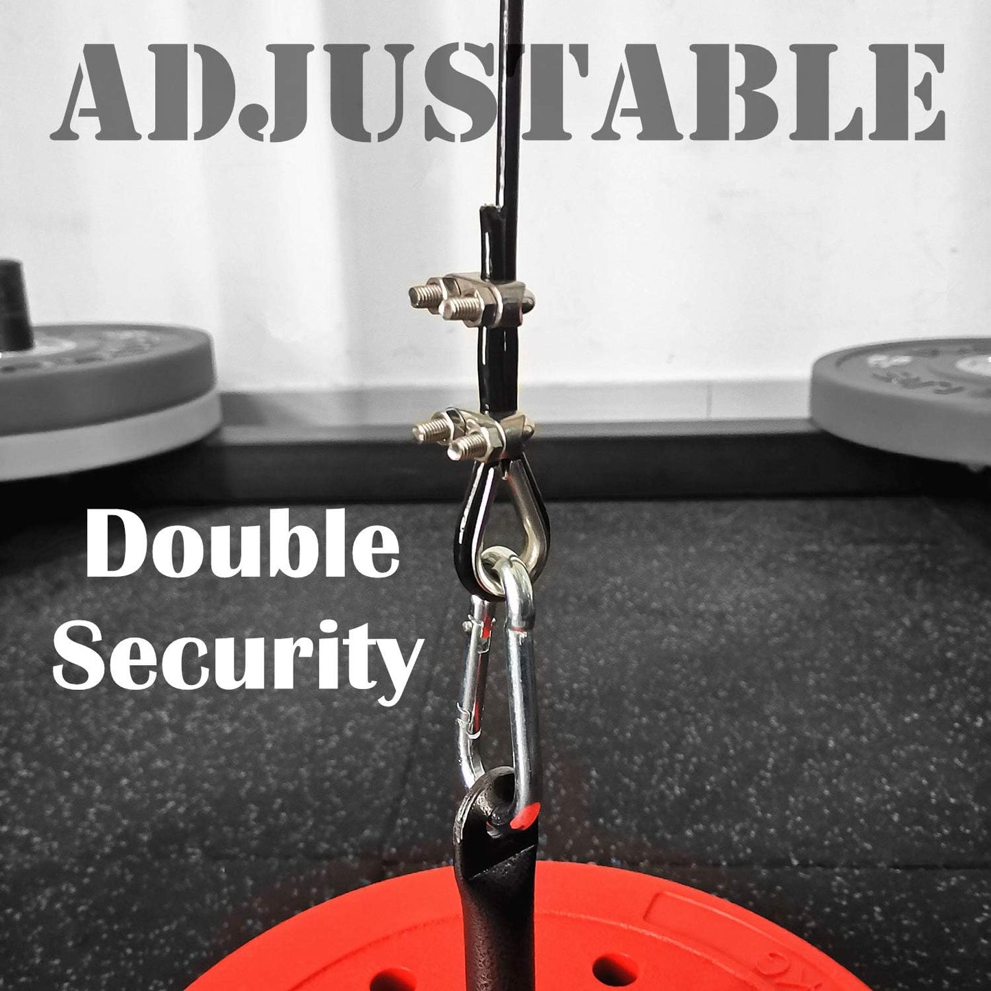 J Bryant Fitness DIY Pulley Cable Machine Attachment System Arm Biceps Triceps Blaster Hand Strength Training Home Gym Workout Equipment
