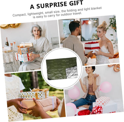 YARNOW Camping Emergency Blanket Thicken Awning for Tent Picnic Waterproof Place Mat Lightweight Compact