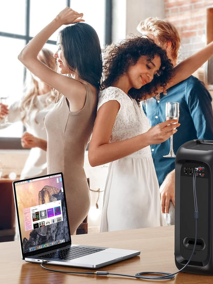 UGREEN RCA Cable 3.5mm Female to 2RCA Male Audio Stereo Adapter Aux Cord Headphone Jack Plug Y Splitter Connector Compatible with iPod MP3 DVD DJ Controller Speaker Amplifier (0.65FT)