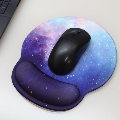 Ergonomic Mouse Pad with Wrist Rest,Small Gaming Gel Mousepad,Office Desk Accessories for Computer Laptop,Work from Home Essentials (Starry Sky 3)