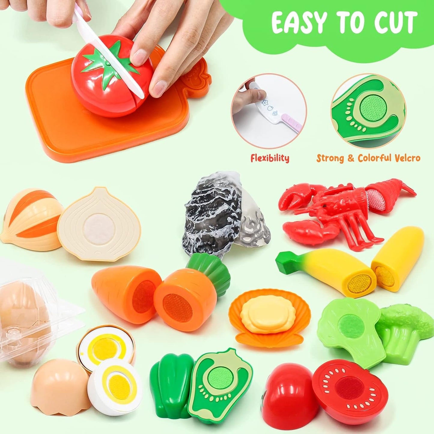 37Items 59Pcs Kids Pretend Play Kitchen Accessories Set, Stainless Steel Play Pots and Pans Sets for Kids, Cooking Utensils, Play Food Pizza Knife Kitchen Playset Toys Gift for Boys Girls Toddlers