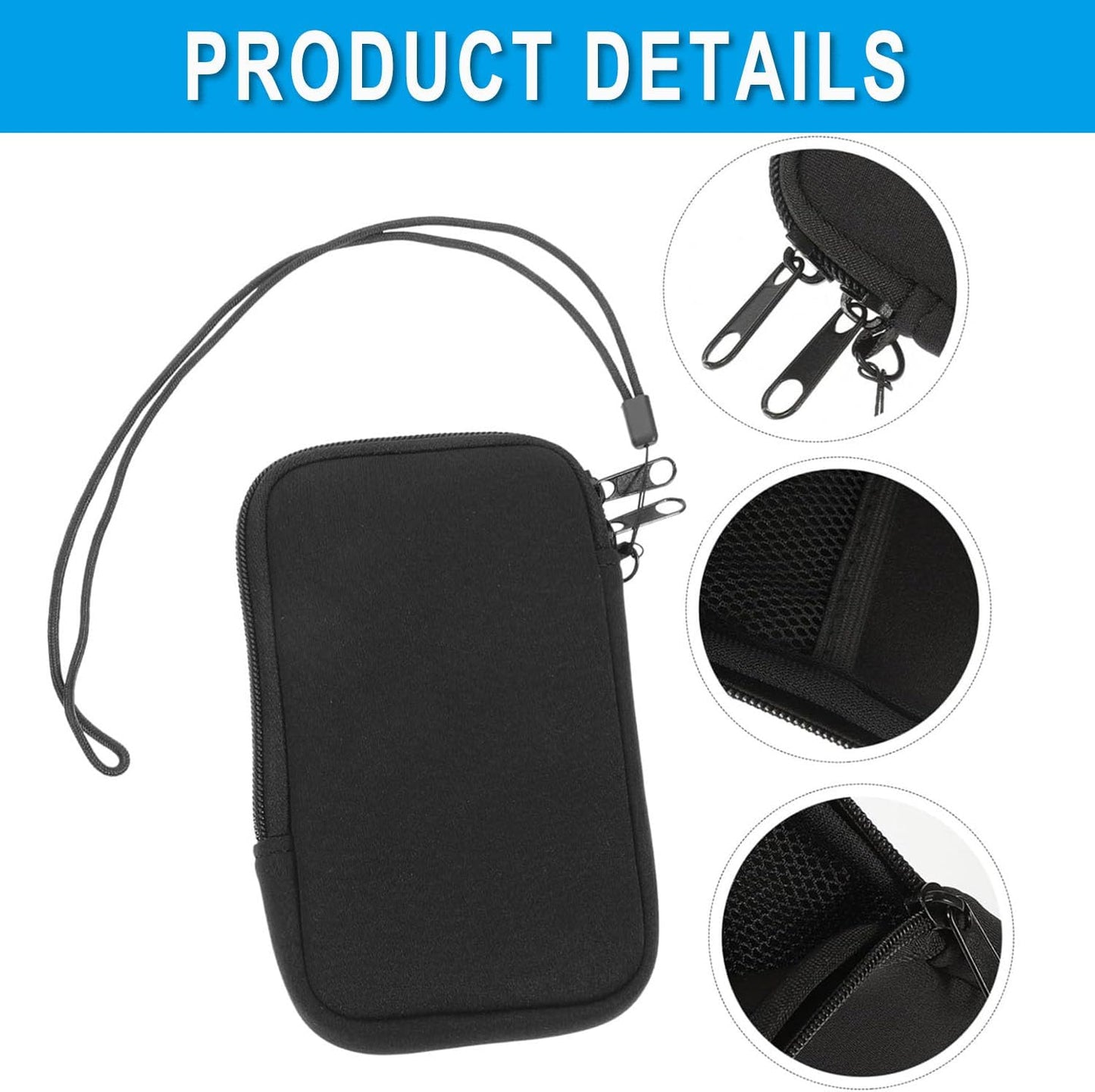 BEANPRECOY Diving Phone Protective Case Beach Phone Case Neoprene Cell Phone Sleeve Phone Sleeve for Running Phone Holder for Neck Cell Phone Pouch Bag for Walking Beach Vacation Portable Necessity