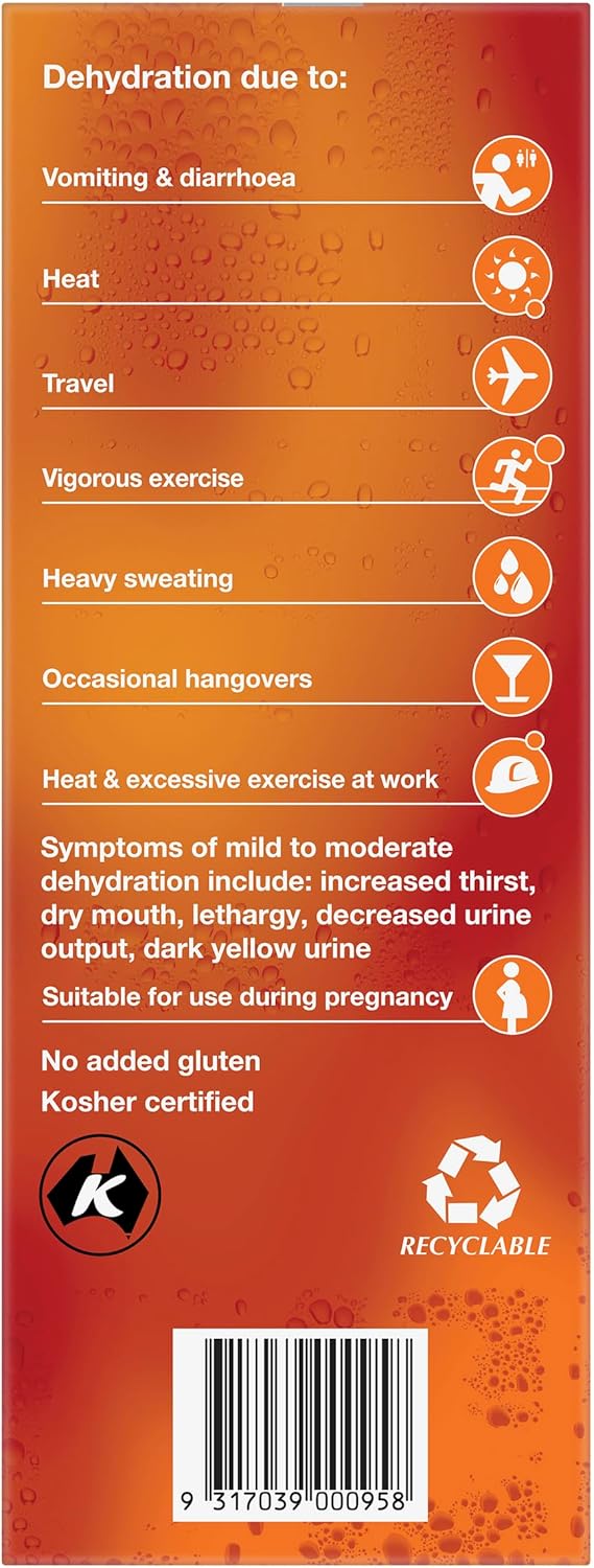Hydralyte Electrolyte Ice Blocks Orange Flavoured 16 Packs