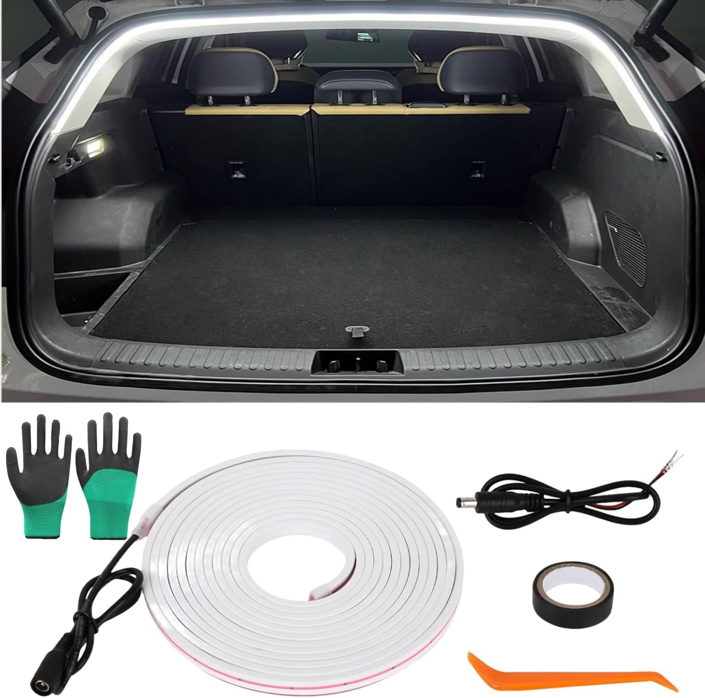 Universal Trunk Waterproof Led Light Strip,Dynamic Flowing Car Trunk Light Strip,Can Be Cut Auto Exterior Decor Atmosphere Lights,Suitable For Cars Suvs Truck