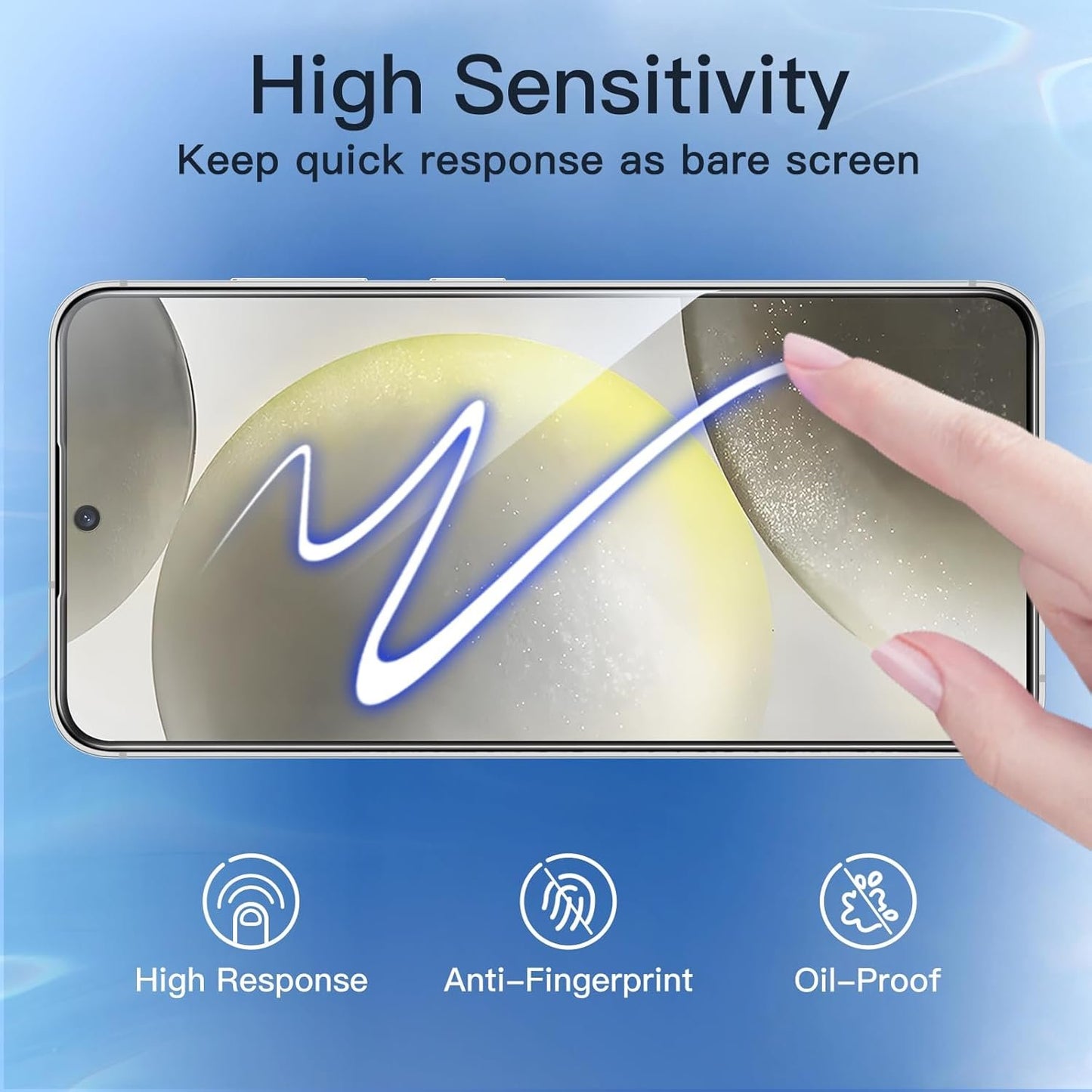 JETech Privacy Screen Protector for Samsung Galaxy S24+ / S24 Plus 5G 6.7-Inch, Anti-Spy Tempered Glass Film, Fingerprint ID Compatible, 2-Pack