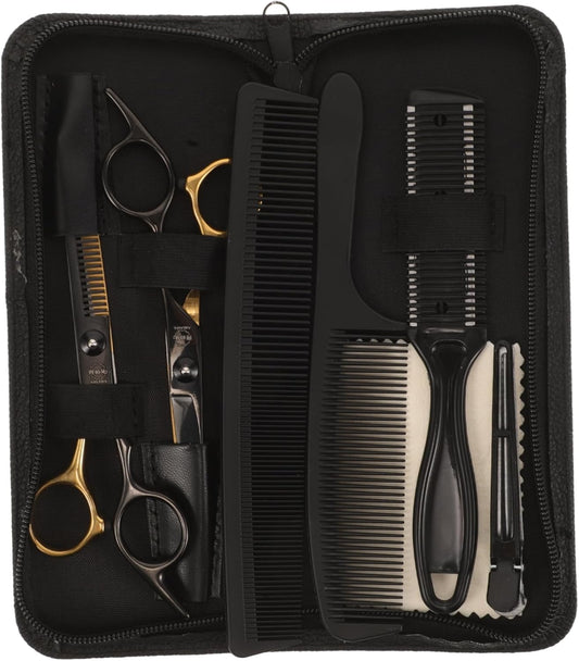 VALICLUD 1 Set Barber Scissors Set Cut Scissors Kit for Hair Clipper Cutting Barber Tools Barber Supplies Stainless Steel Black