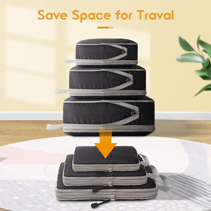 3 Piece Suitcase Organizer, Space-Saving Suitcase Organizer Water and Tear Resistant Travel Travel Kit Compression Designed for Families on Business Travel