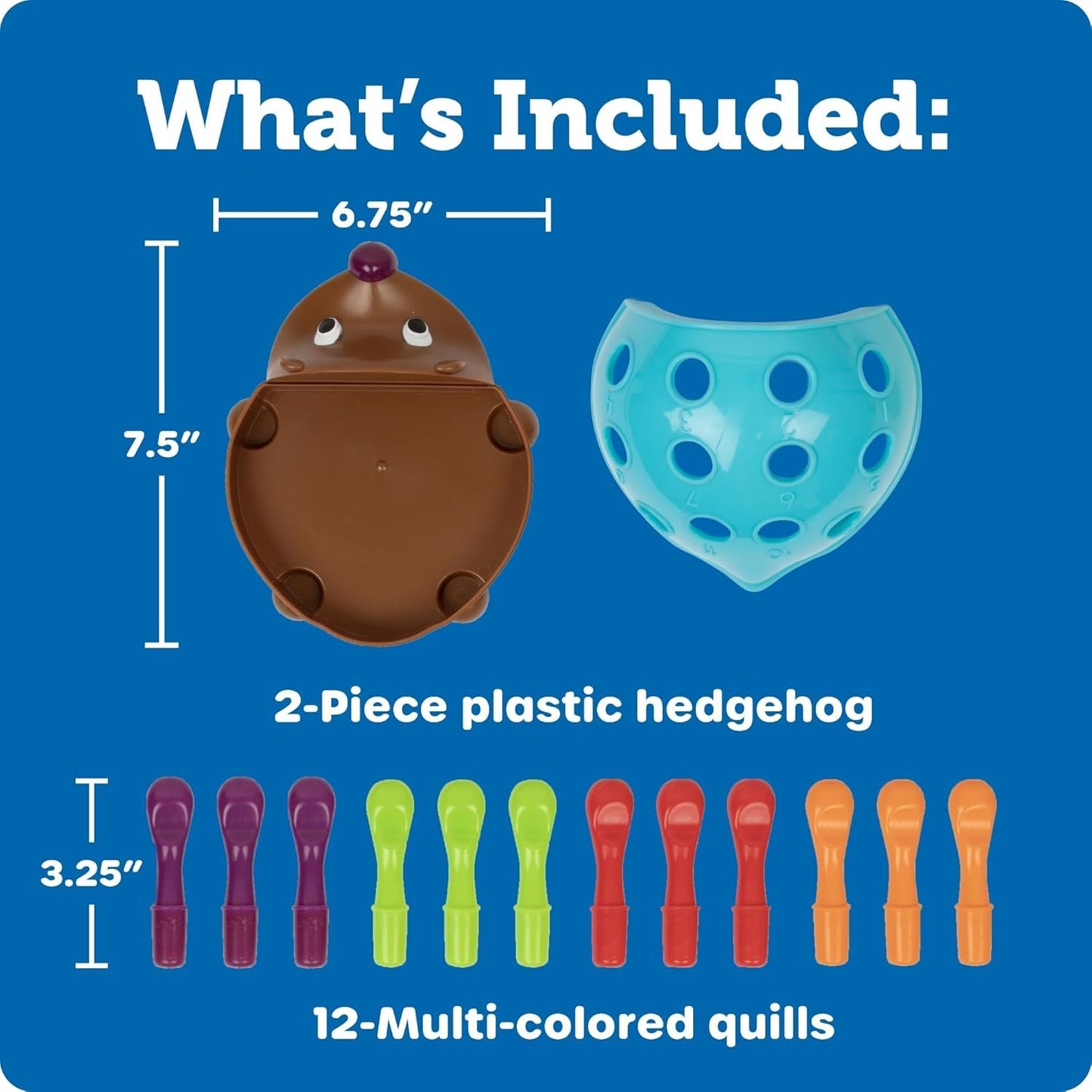 Learning Resources Spike The Fine Motor Hedgehog - Toddler Montessori Toys, Stacking Shape, Gifts for Boys and Girls, Sorting and Matching Skill Activities, Educational Games, Kindergarten