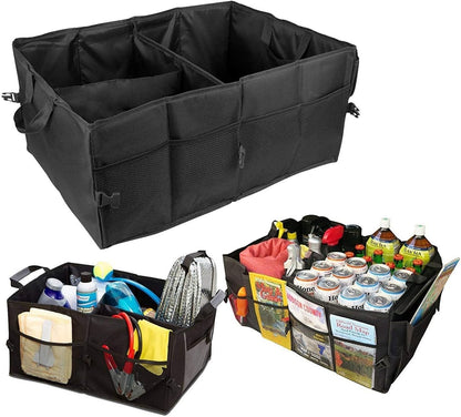 Techshining Soft Car Trunk Organizer - Large Capacity Multipurpose Oxford Fabric Storage Box for SUV, Truck & Car - Foldable Collapsible Car Cargo Organizer for Groceries, Tools, Emergency Supplies