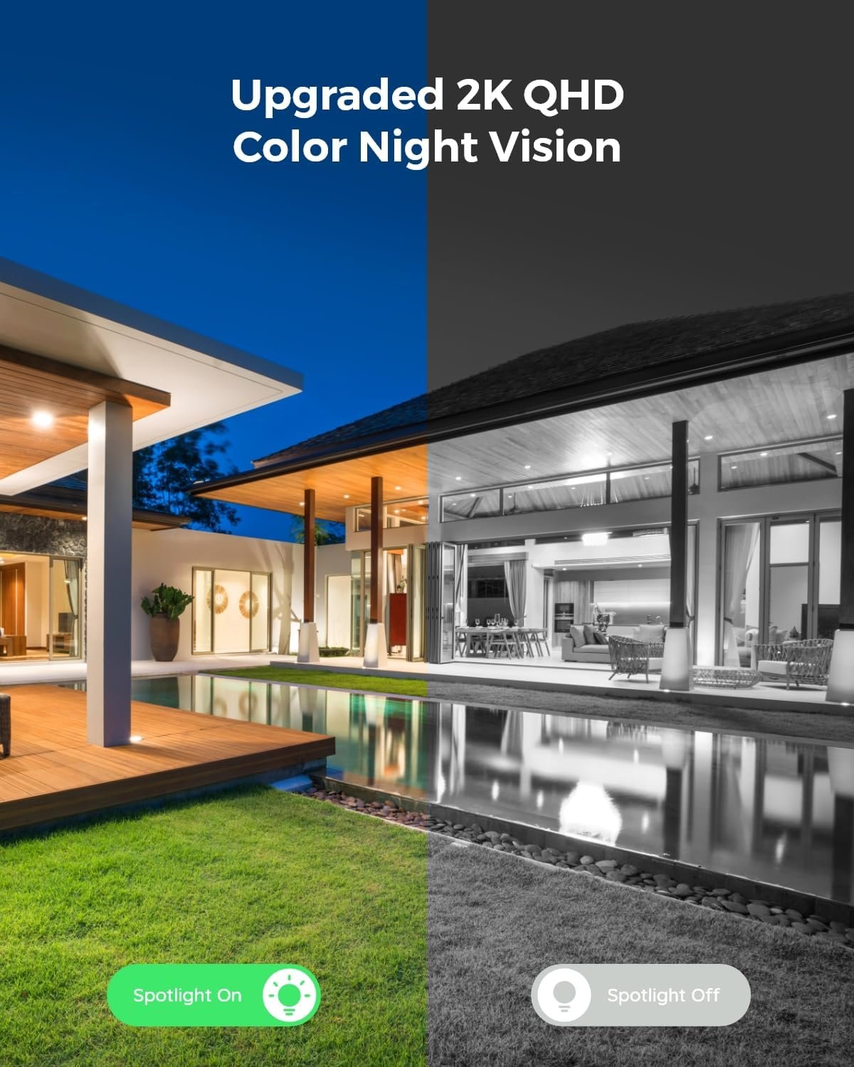 REOLINK Wireless Outdoor Security Camera Lumus 2K, Upgraded 4MP Spotlight Color Night Vision, 2.4/5GHz Dual-Band WiFi Plug in Camera, Smart Person/Vehicle/Animal Detection, Two-Way Talk, Local Storage